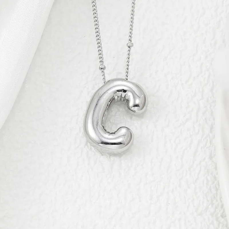 Bubble Letter Pendant Necklace sold by Buddy Love product image thumbnail 5
