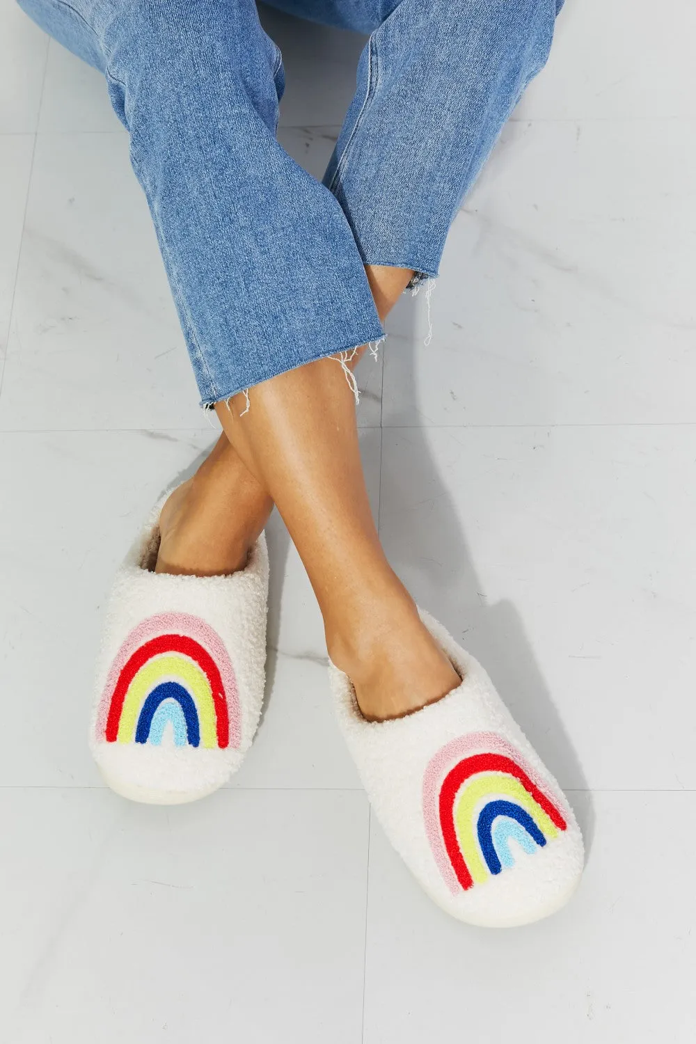 Rainbow Plush Slippers sold by Buddy Love product image thumbnail 2