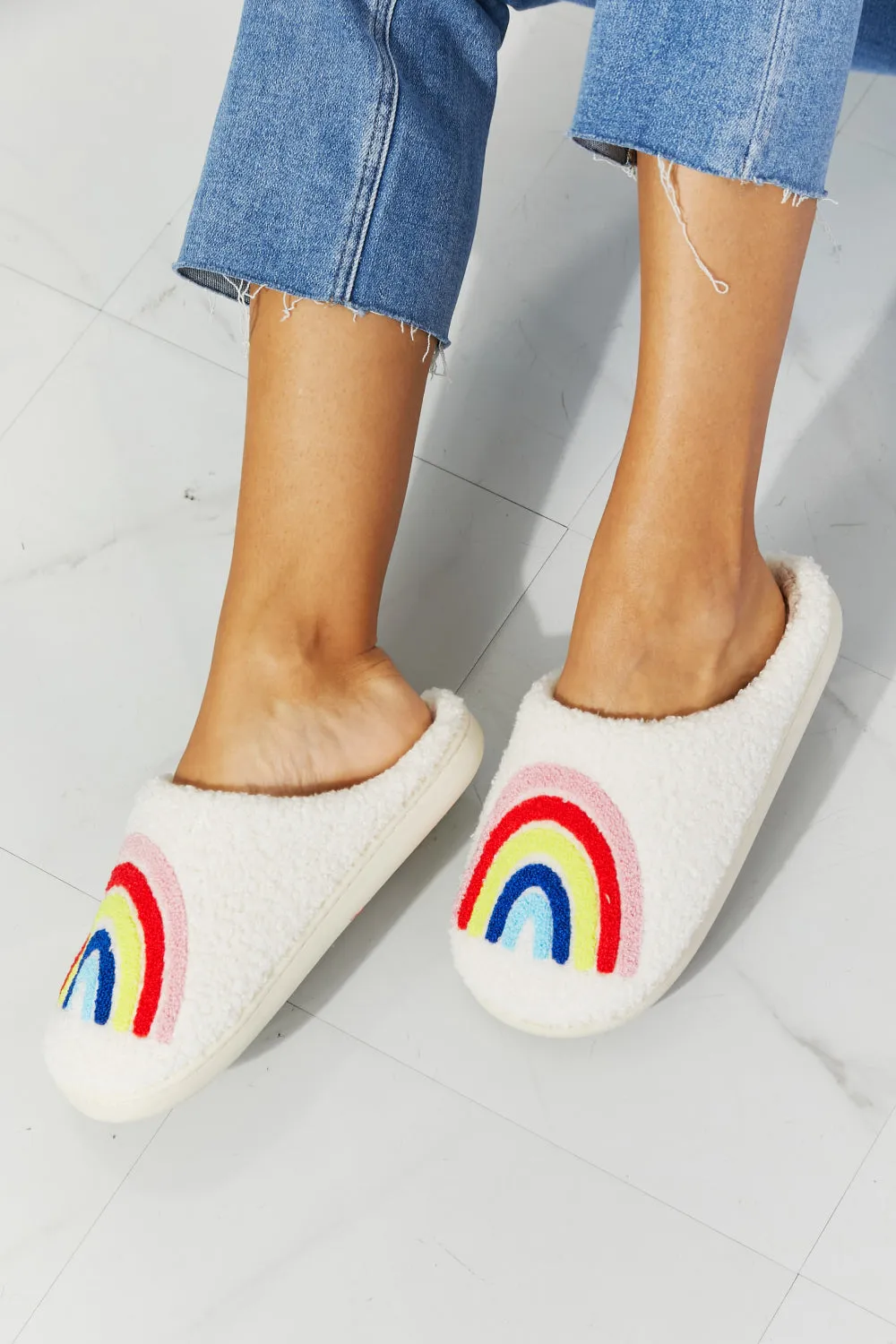 Rainbow Plush Slippers sold by Buddy Love product image thumbnail 3