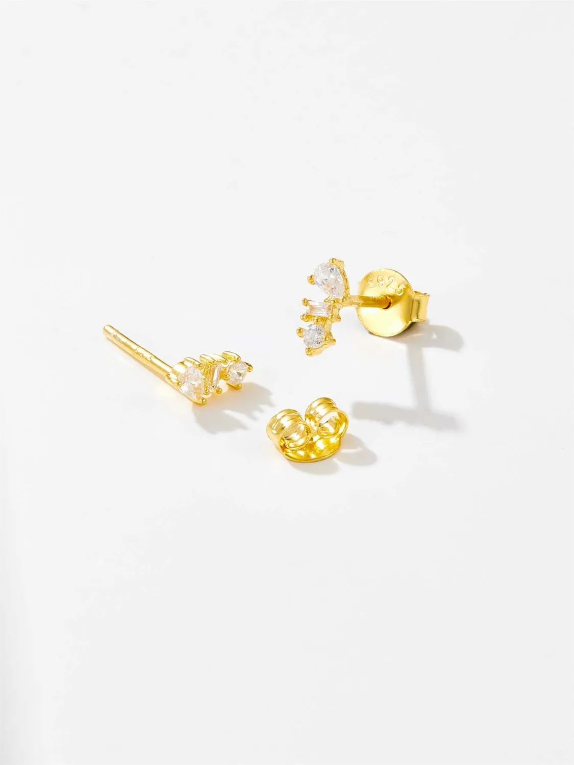 Emerald Illusion Stud Earrings sold by Buddy Love product image thumbnail 3