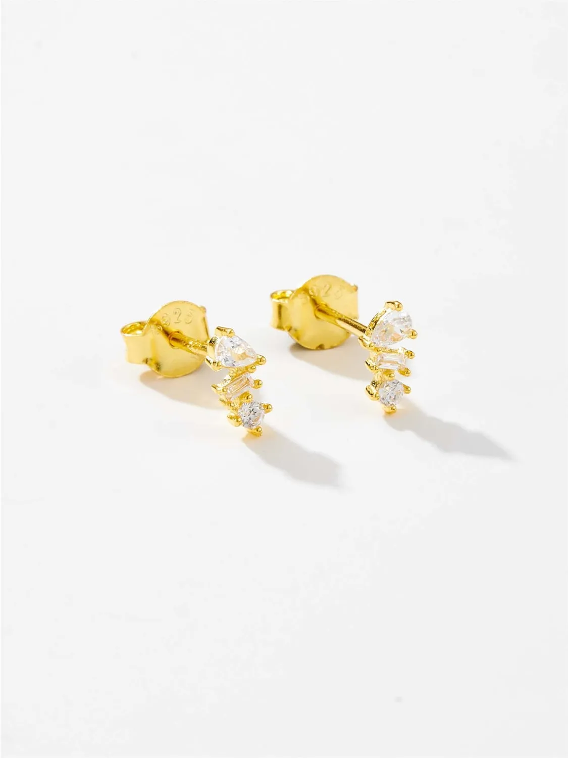 Emerald Illusion Stud Earrings sold by Buddy Love product image thumbnail 2