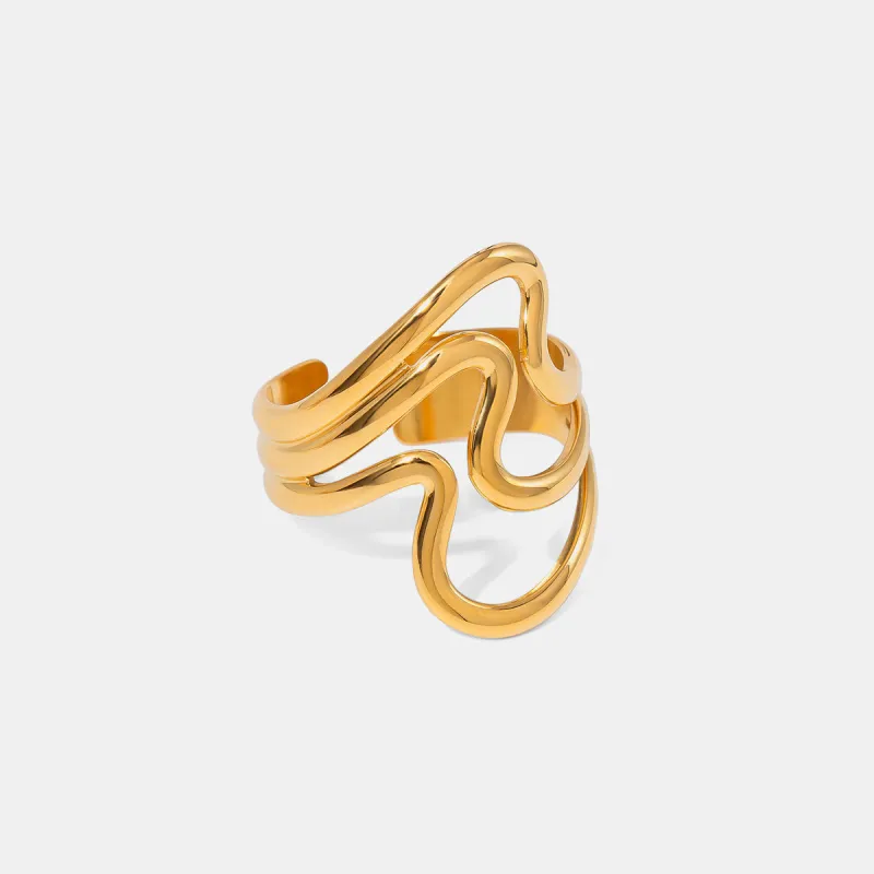 Stainless Steel Corrugated Open Ring sold by Buddy Love