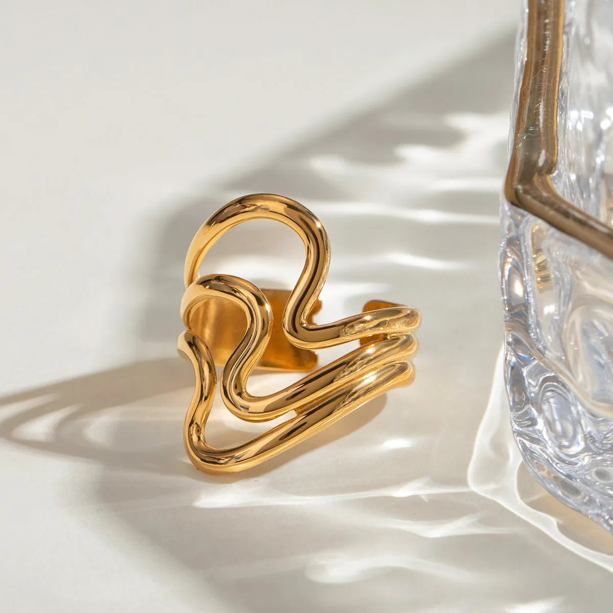 Stainless Steel Corrugated Open Ring sold by Buddy Love product image thumbnail 3