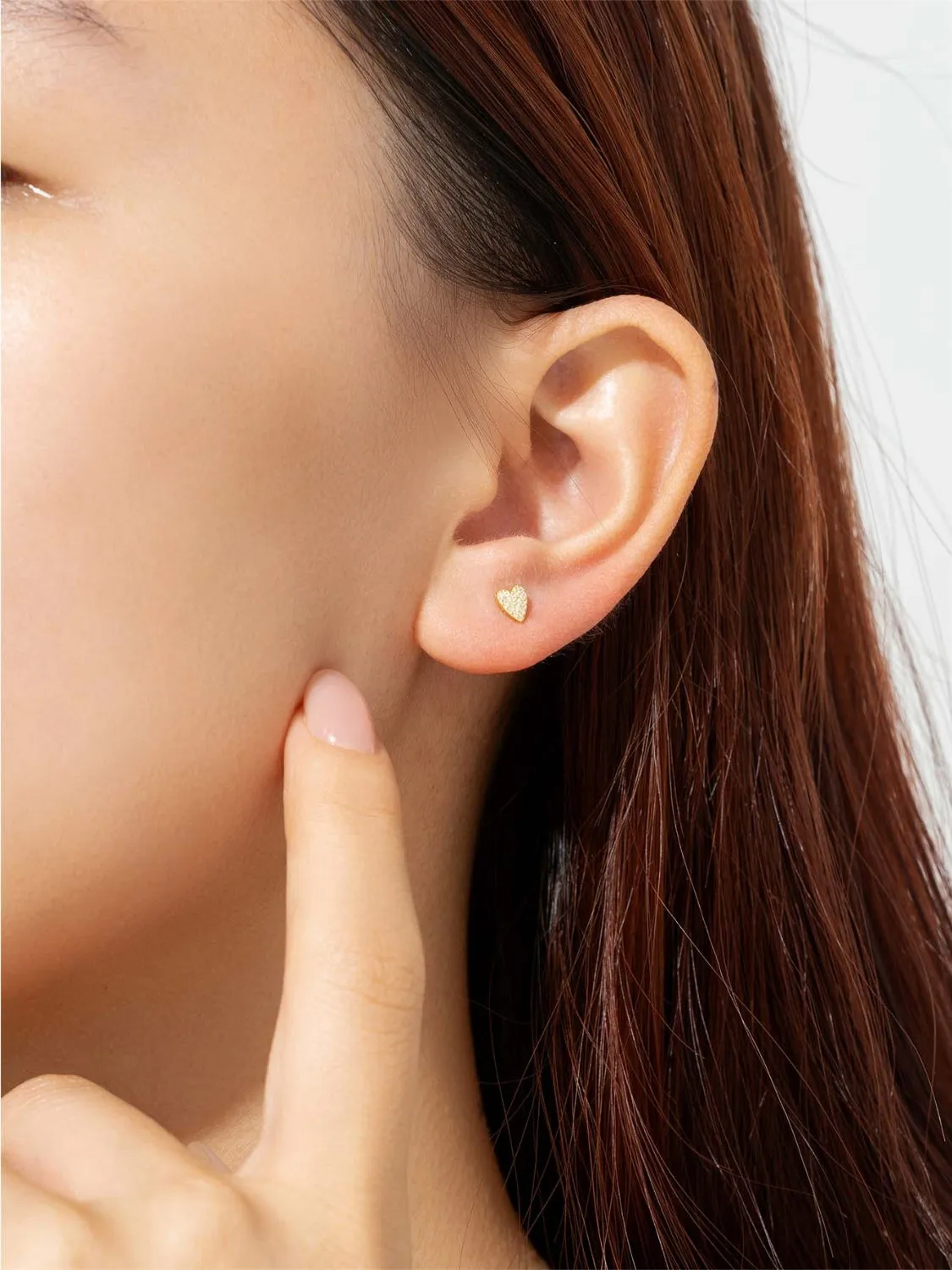 Heart Stud Earrings sold by Buddy Love product image thumbnail 4