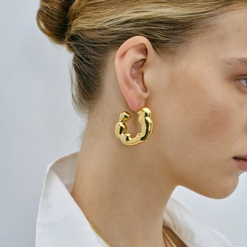 Stainless Steel C-Hoop Earrings sold by Buddy Love