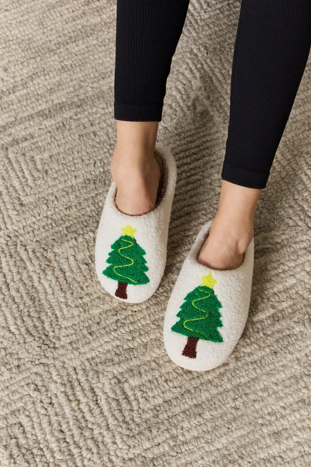 Melody Christmas Tree Cozy Slippers sold by Buddy Love