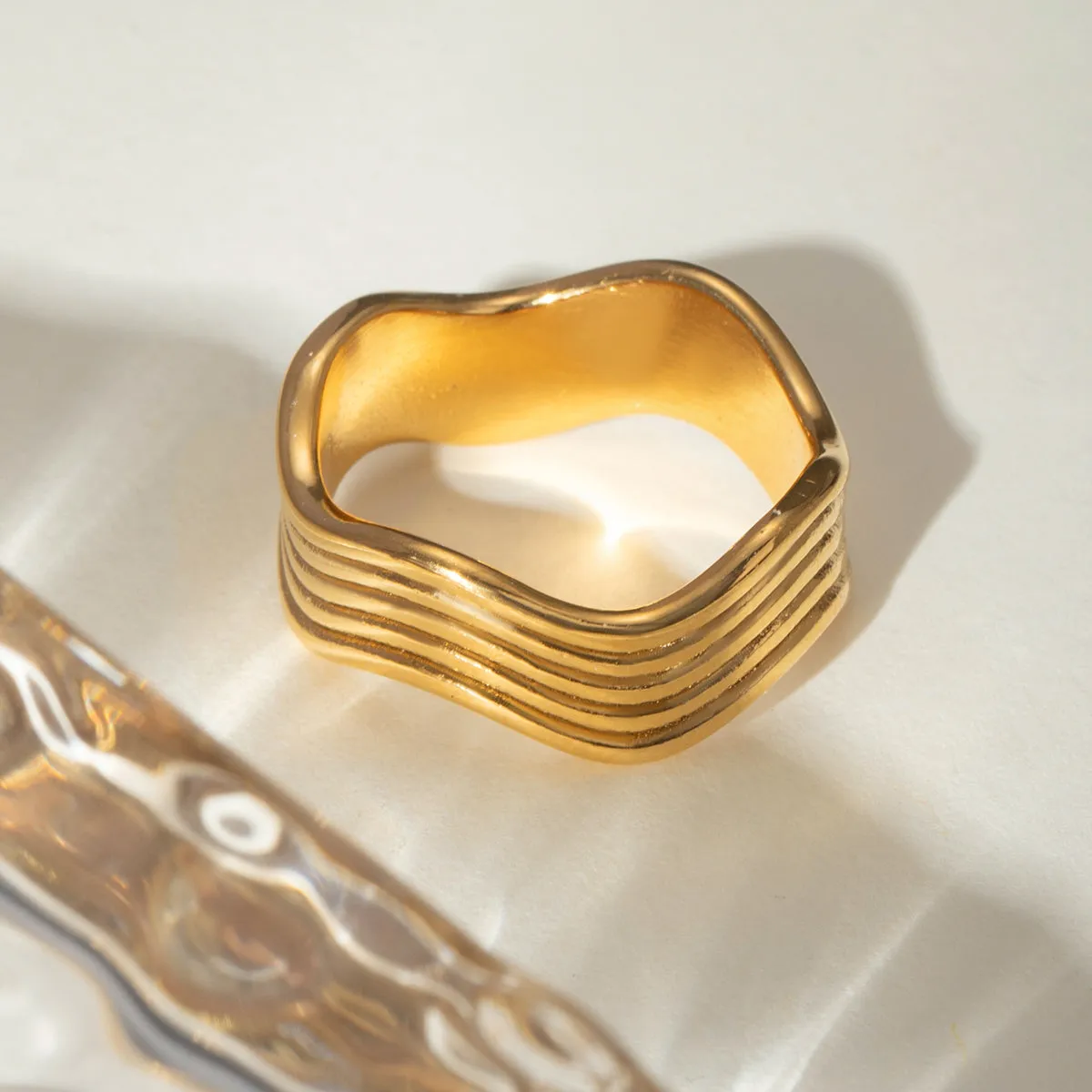 Stainless Steel Corrugated Ring sold by Buddy Love product image thumbnail 2
