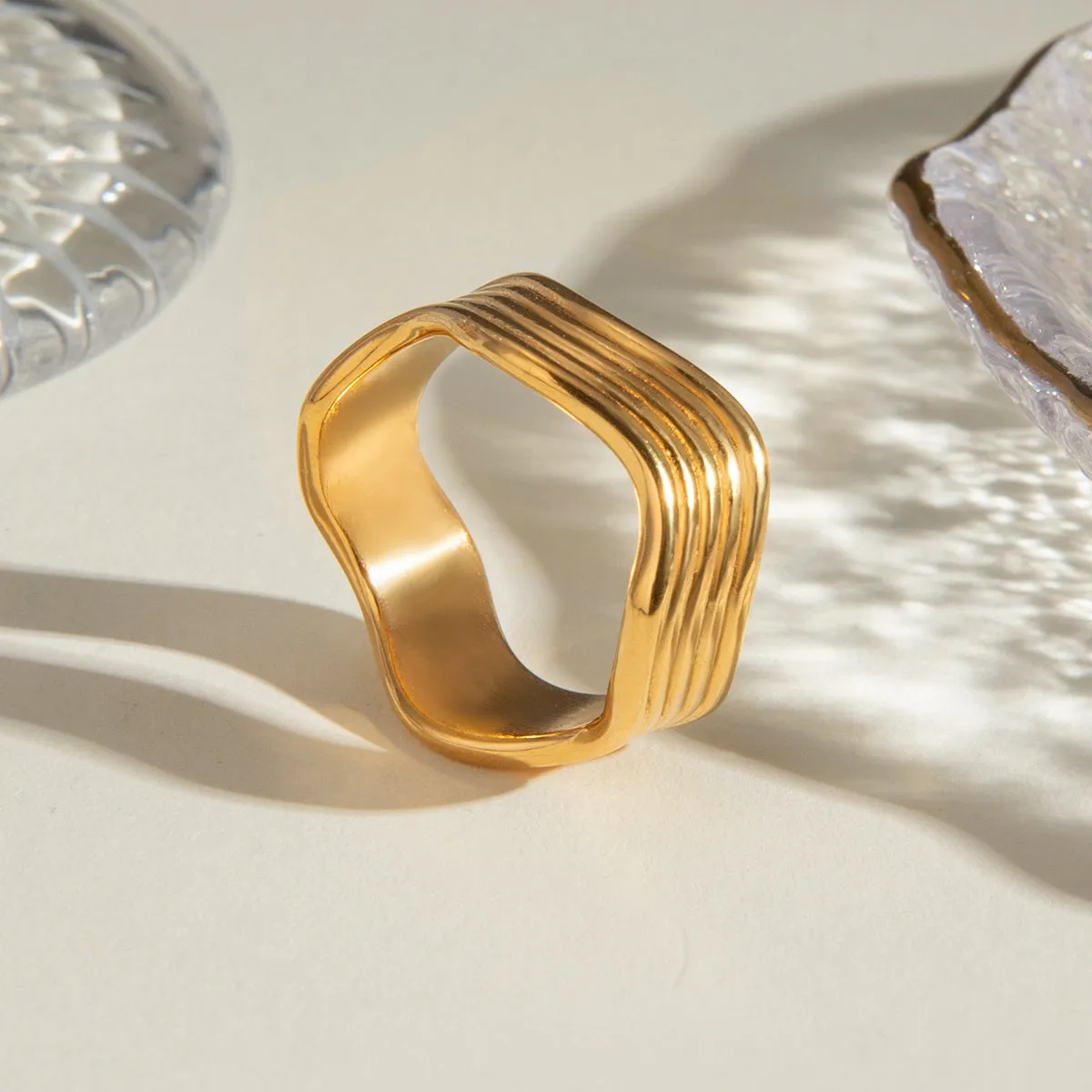 Stainless Steel Corrugated Ring sold by Buddy Love product image thumbnail 3