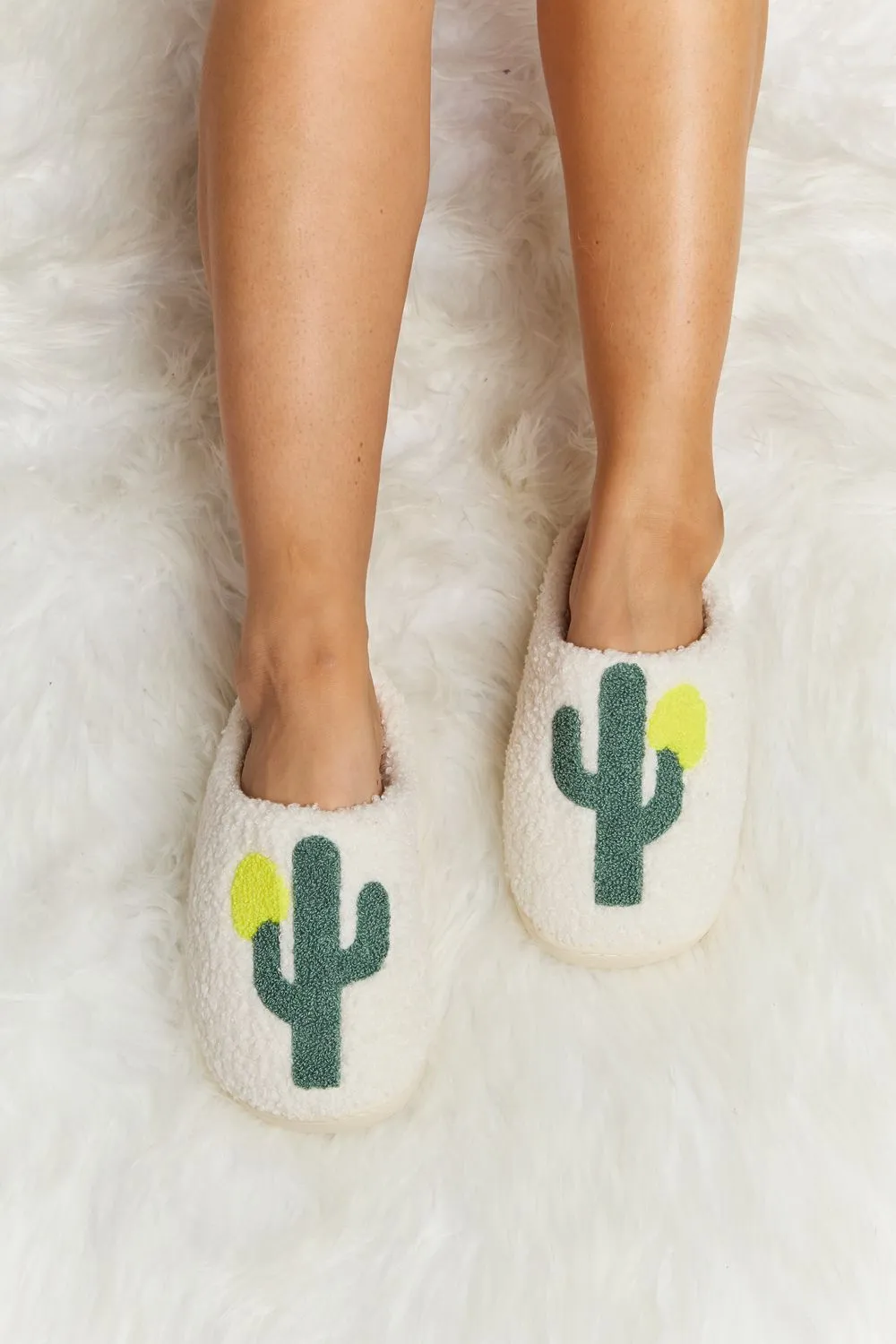 Melody Cactus Plush Slide Slippers sold by Buddy Love product image thumbnail 2