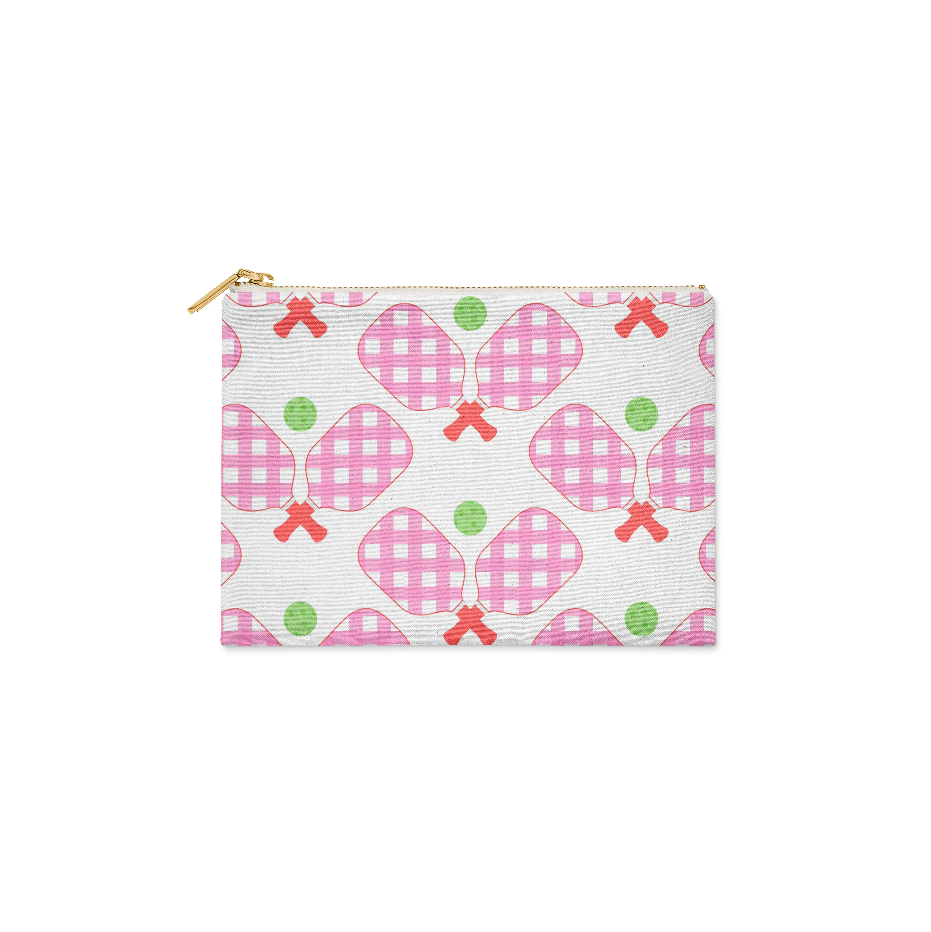 Single Initial - Large Flat Zip Pouch Pickleball Pink - New! sold by Buddy Love product image thumbnail 2