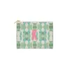 Single Initial - Large Flat Zip Pouch Mitzy Green - New! sold by Buddy Love