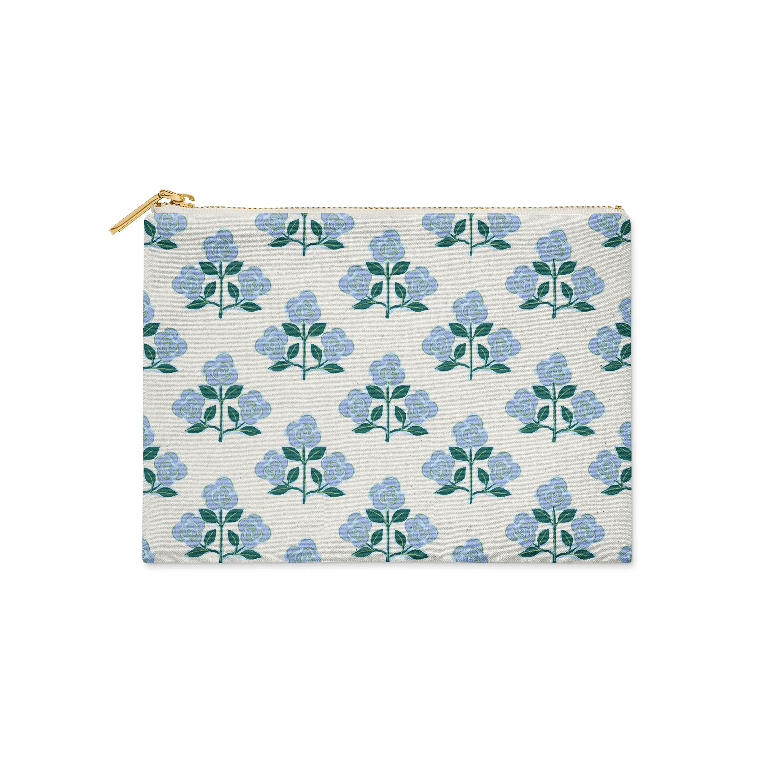 Single Initial - Large Flat Zip Pouch Betsy Blue - New! sold by Buddy Love product image thumbnail 2