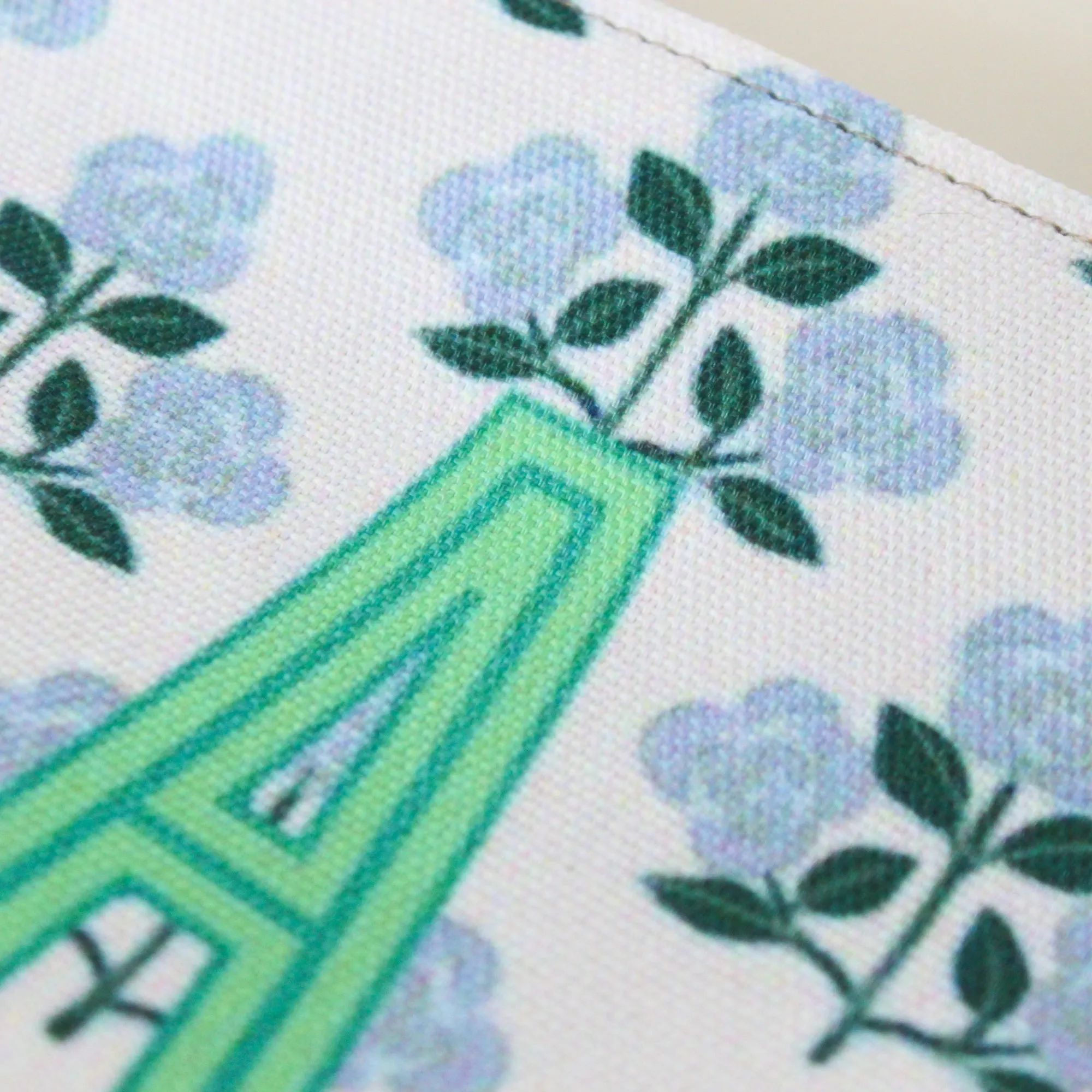 Single Initial - Large Flat Zip Pouch Betsy Blue - New! sold by Buddy Love product image thumbnail 3