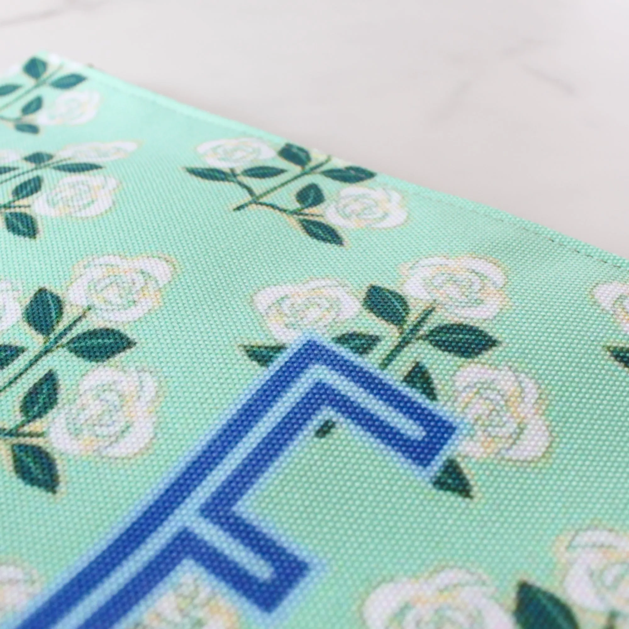 Single Initial - Large Flat Zip Pouch Betsy Green - New! sold by Buddy Love product image thumbnail 3