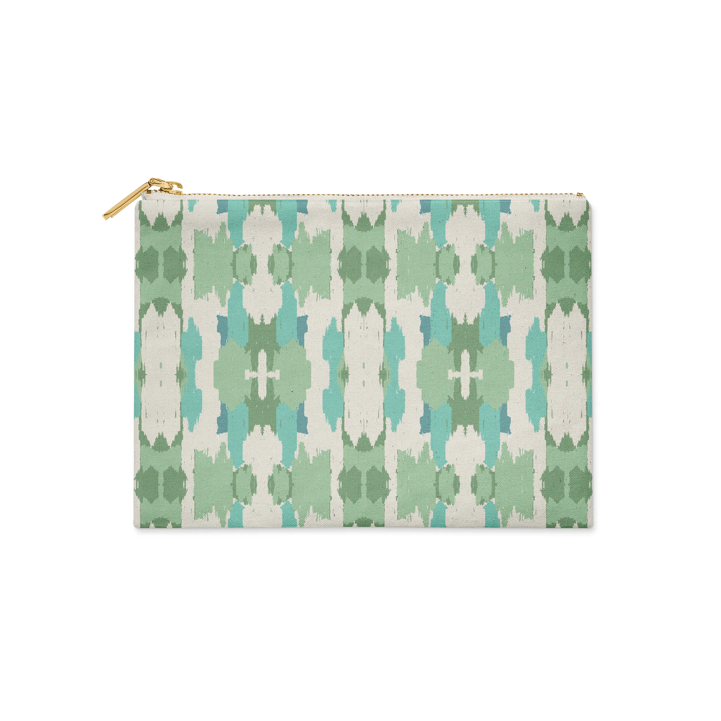 Single Initial - Small Flat Zip Pouch Mitzy Green - New! sold by Buddy Love product image thumbnail 2