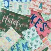 Single Initial - Small Flat Zip Pouch Mitzy Green - New! sold by Buddy Love