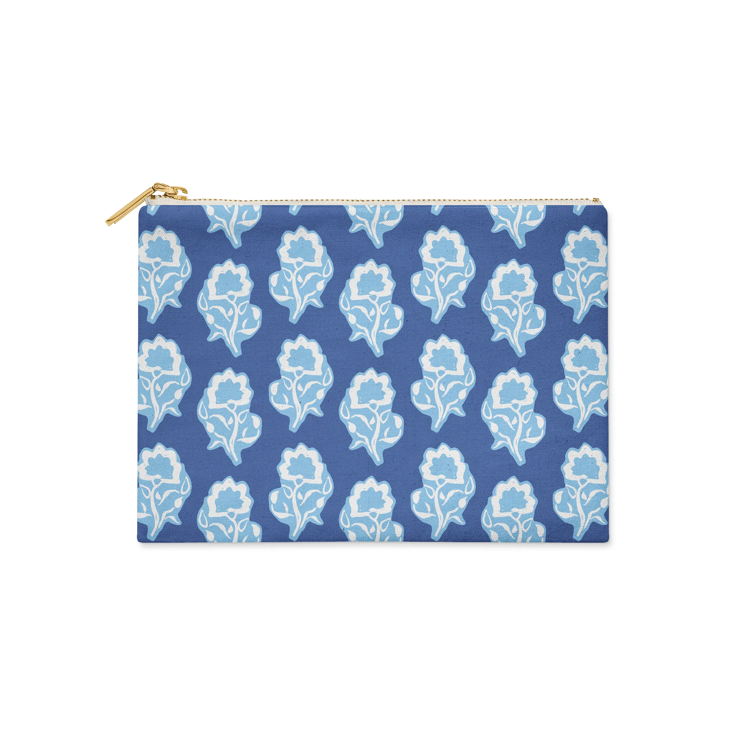 Single Initial - Small Flat Zip Pouch Maya Navy - New! sold by Buddy Love product image thumbnail 2