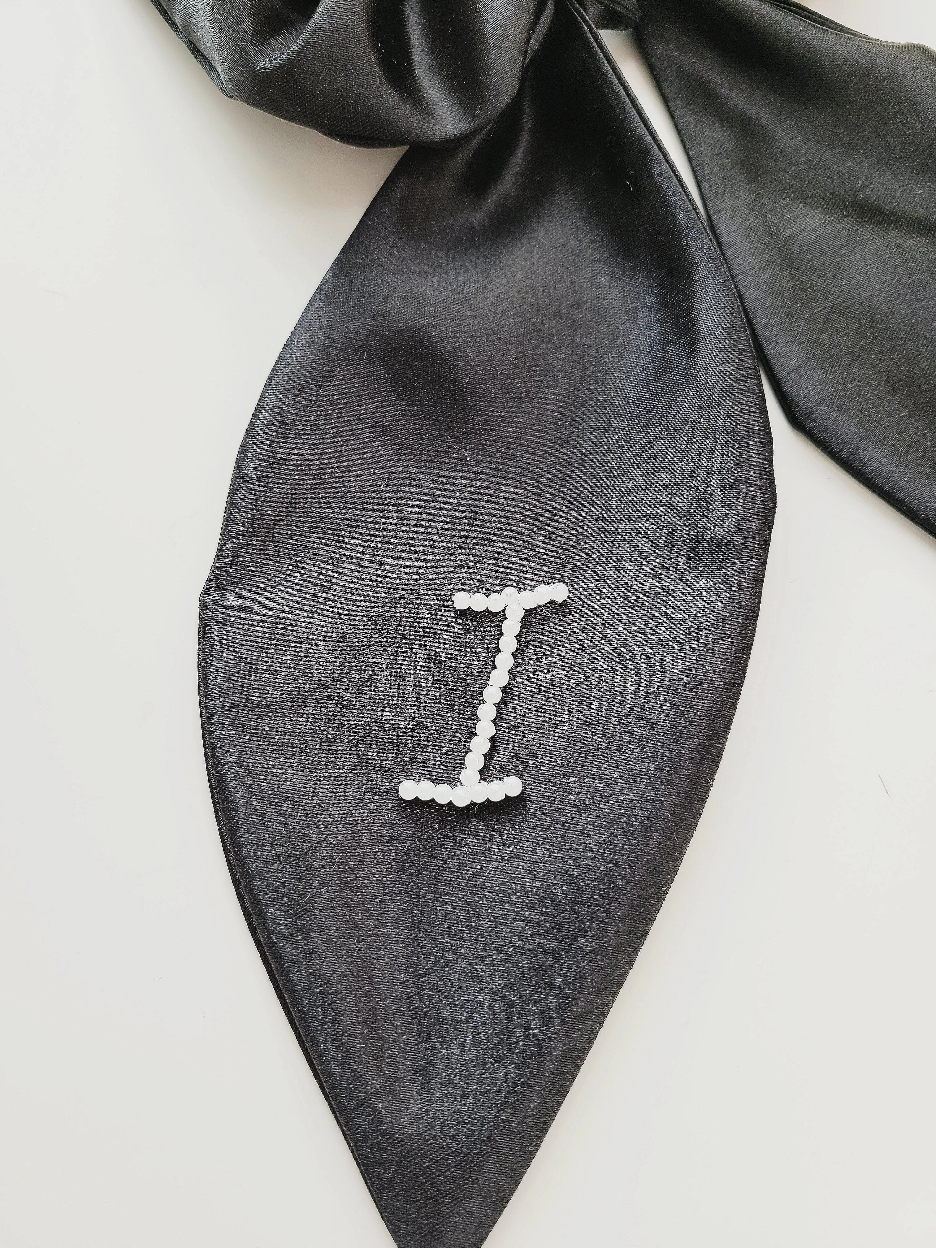 Black Personalized Scrunchie With Pearls sold by Buddy Love product image thumbnail 3