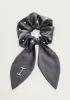 Black Personalized Scrunchie With Pearls sold by Buddy Love