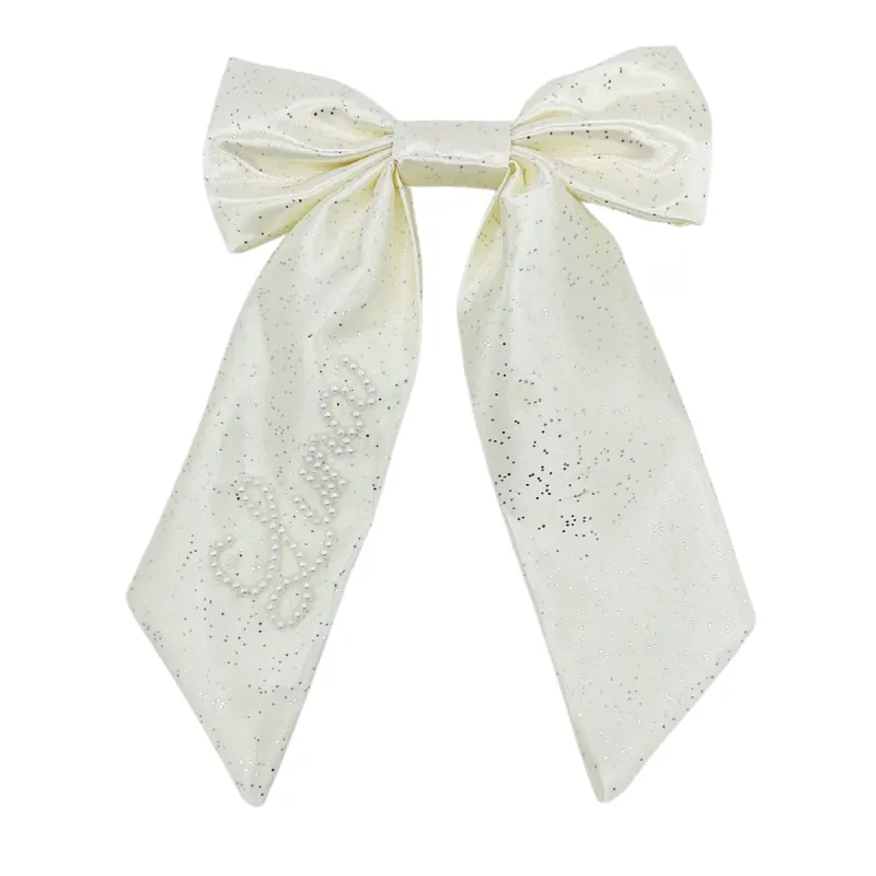 Ivory Glitter Pearl Bow sold by Buddy Love