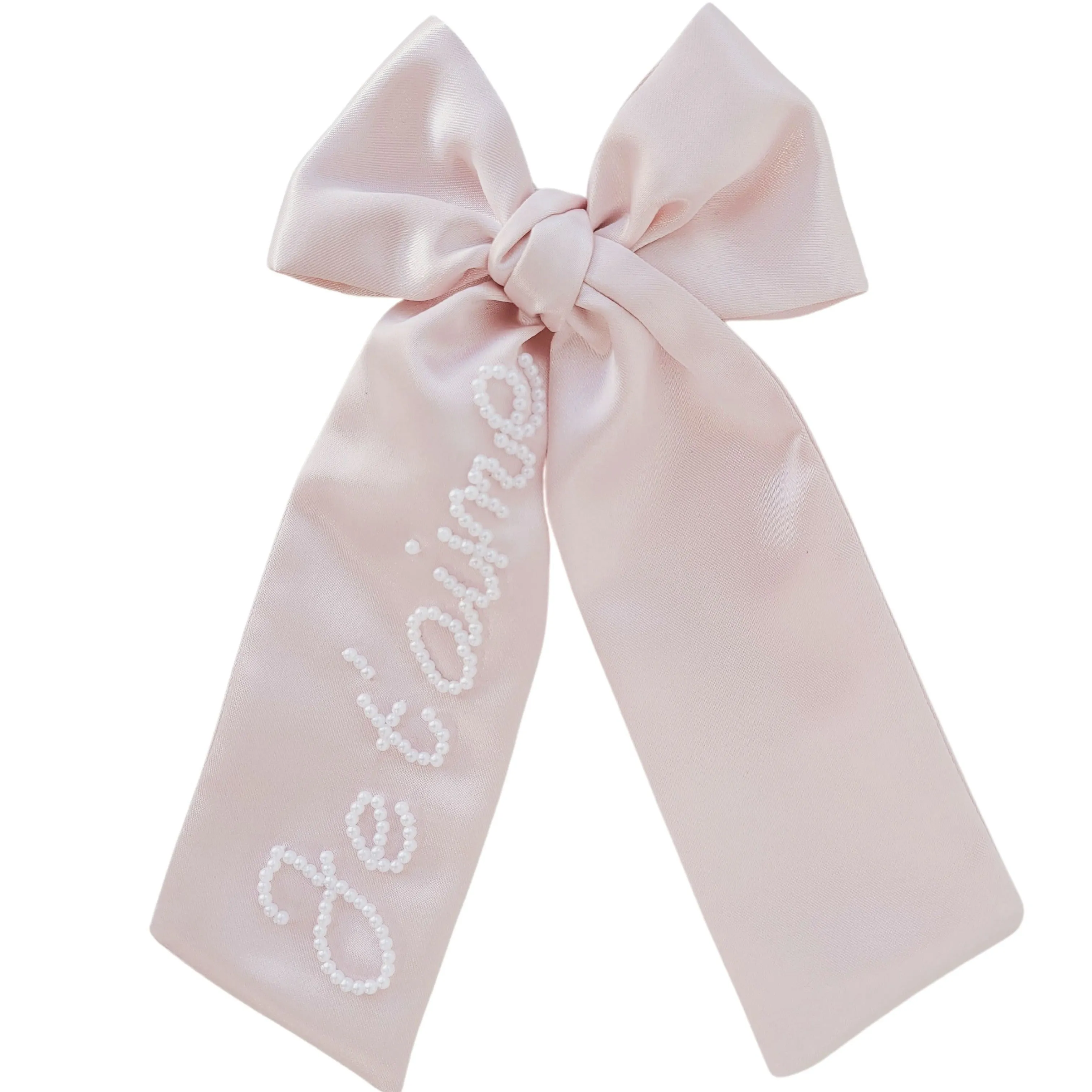 Blush Bespoke Pearl Bow sold by Buddy Love