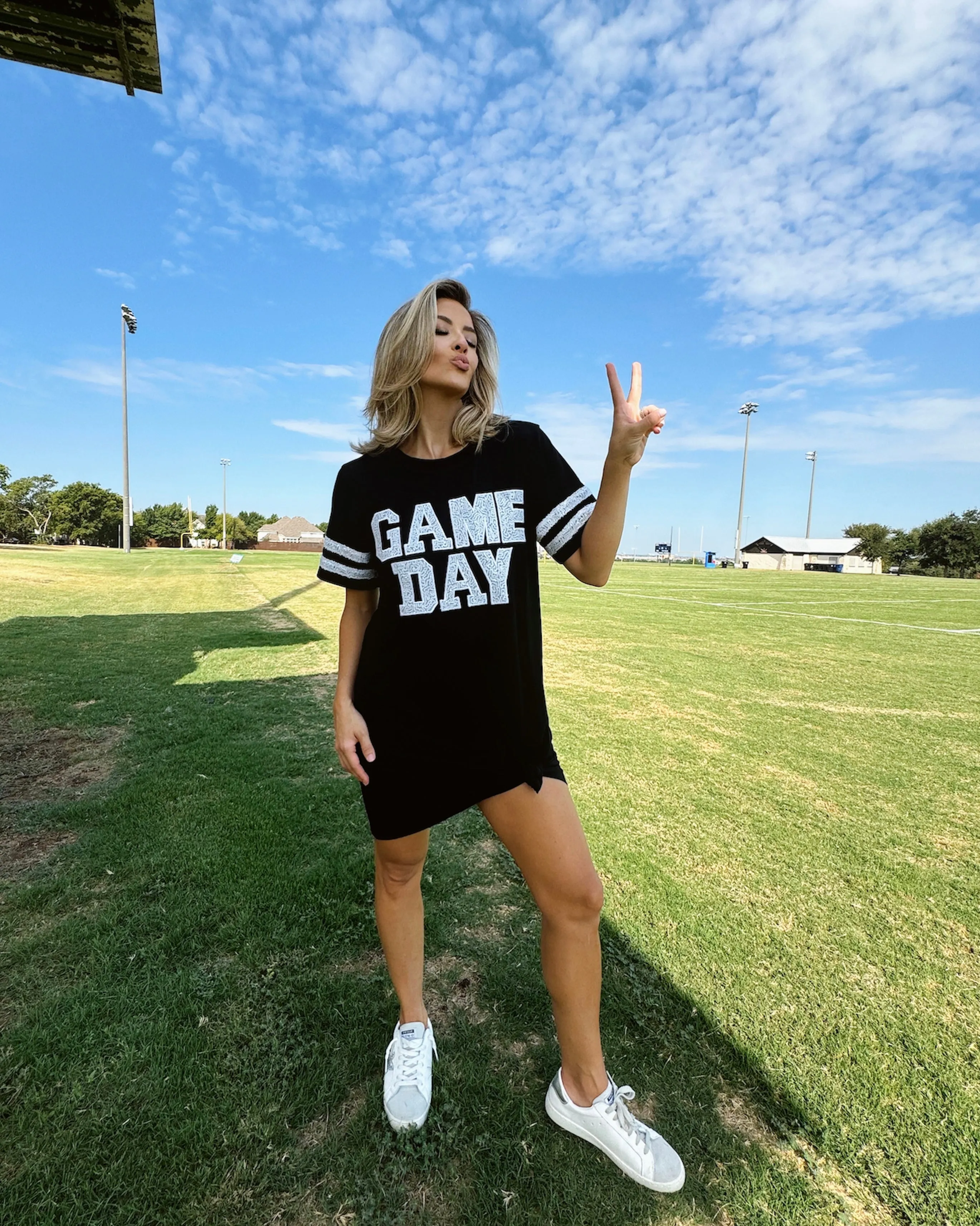 Black Sequin Game Day Dress With Pockets sold by Buddy Love product image thumbnail 4