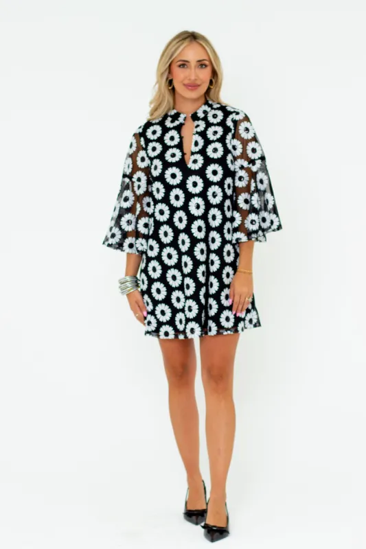 Wren Lace Mini Dress - Midnight Petal (PRE-ORDER) sold by Buddy Love