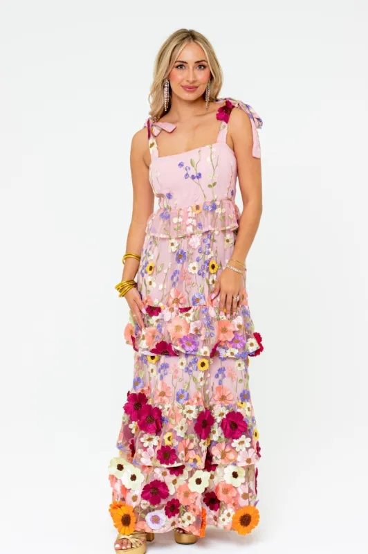 Edie Tie Shoulder Maxi Dress - Vineyard sold by Buddy Love