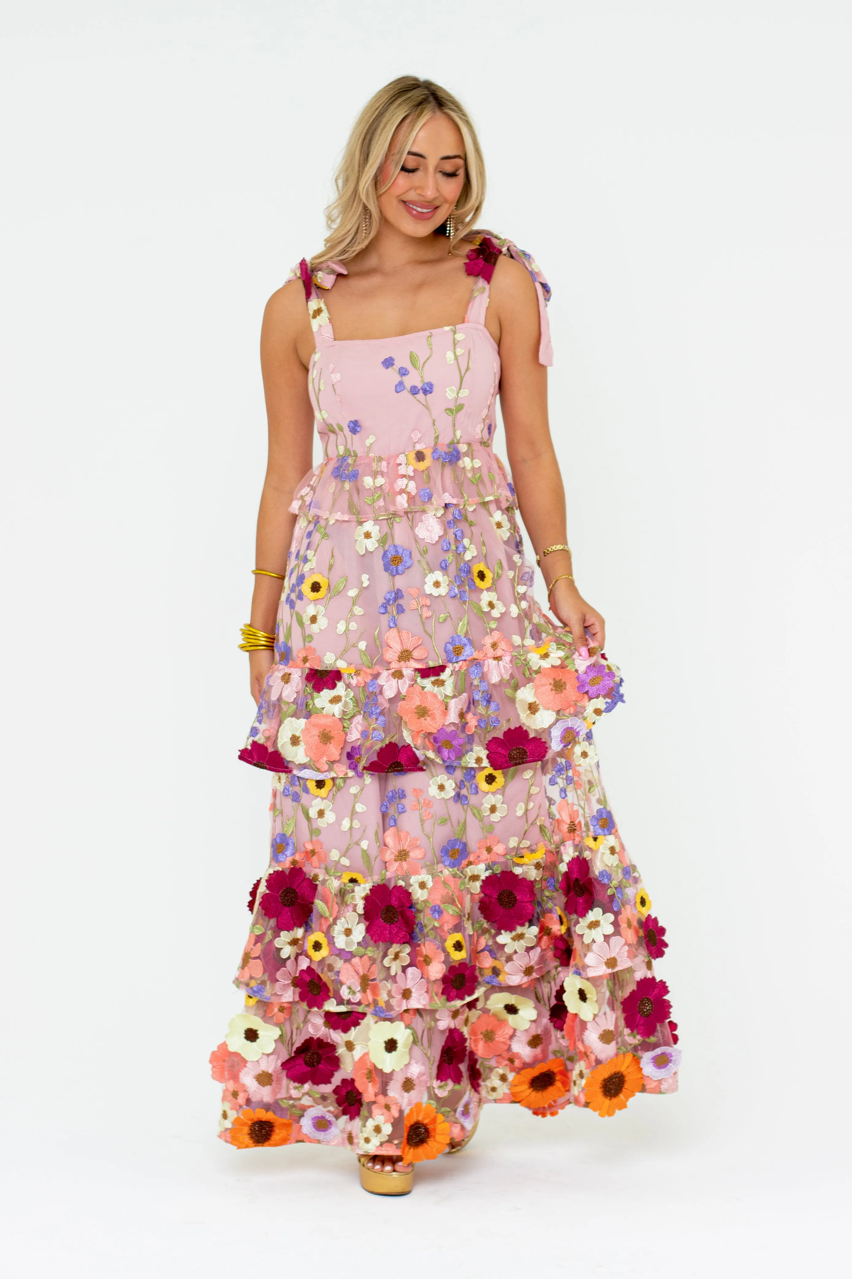 Edie Tie Shoulder Maxi Dress - Vineyard sold by Buddy Love product image thumbnail 4