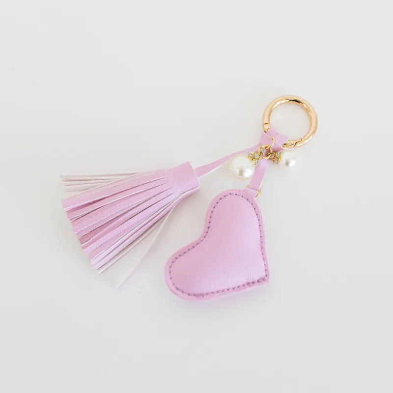 Pixie Pink Dusti Rose Heart Keychain sold by Buddy Love