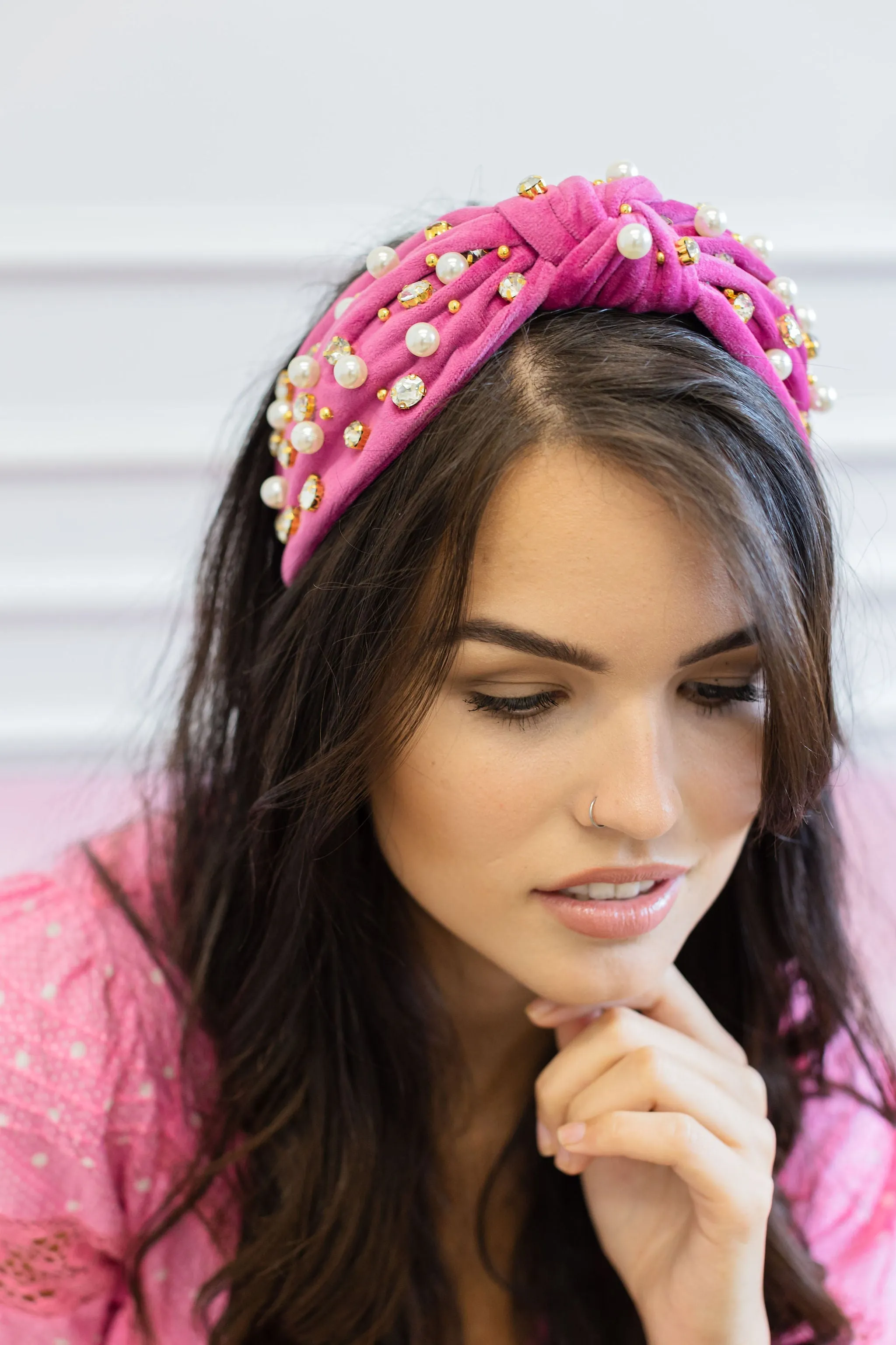 HOLLIS HEADBAND // Suede Magenta sold by Buddy Love product image thumbnail 2