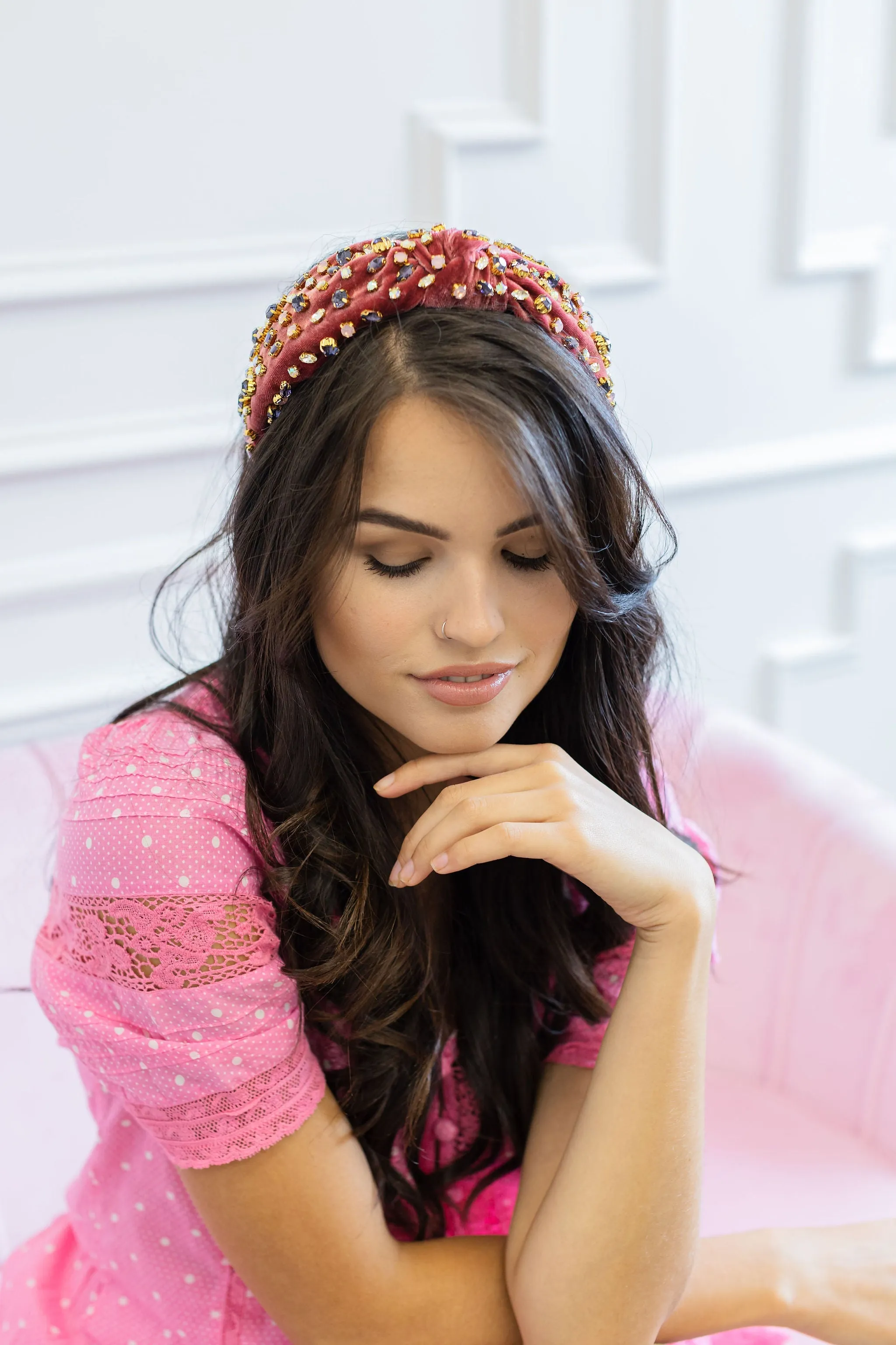 HOLLIS HEADBAND // Burgundy Velvet sold by Buddy Love product image thumbnail 2