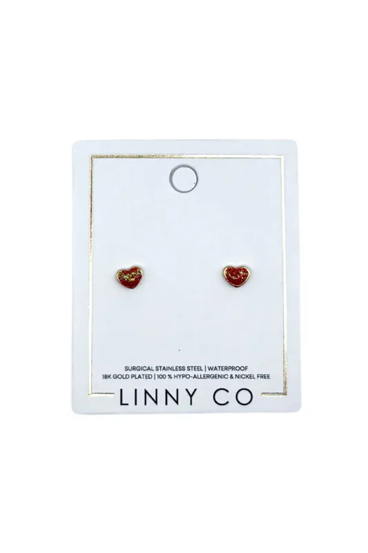 Nora Screwback Stud Earring - Red sold by Buddy Love