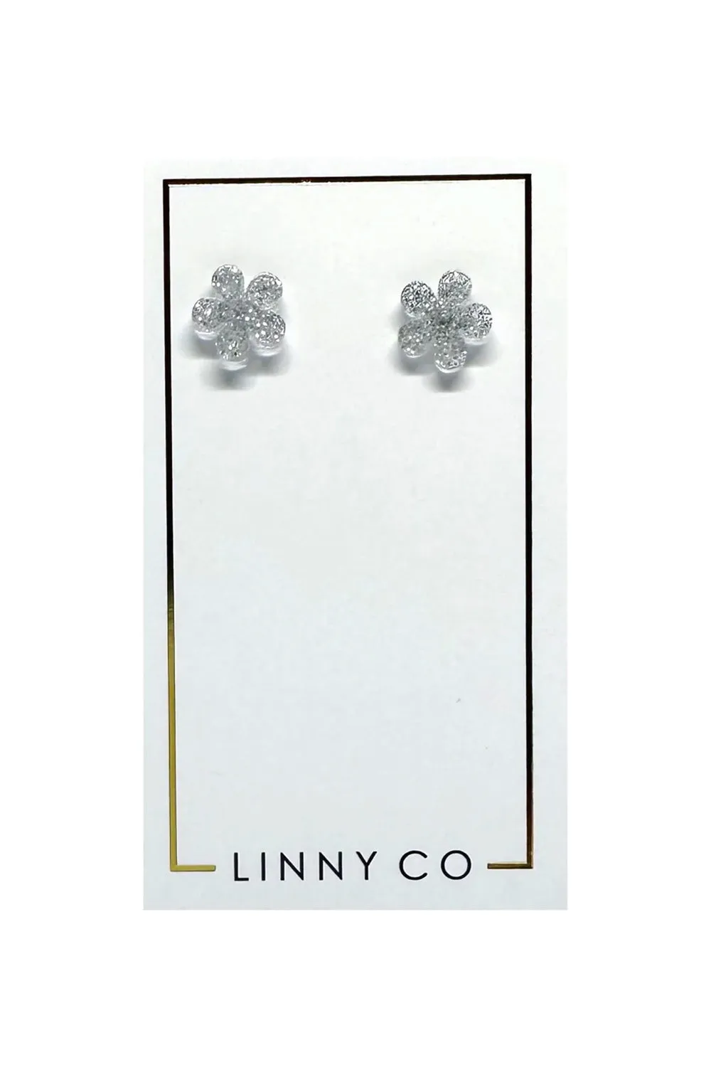 Jenna Glitter Stud Earring - Silver sold by Buddy Love