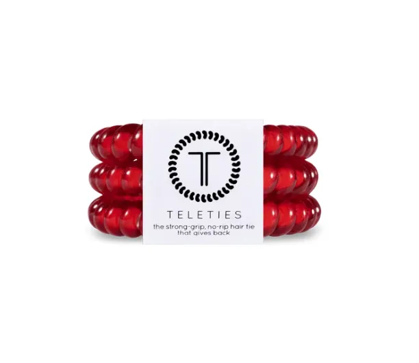 Teleties Small Ponytail Holder - Scarlet Red sold by Buddy Love