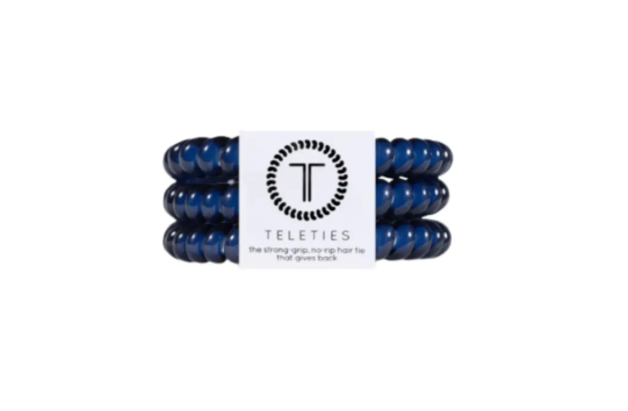 Teleties Small Ponytail Holder - Nantucket Navy sold by Buddy Love