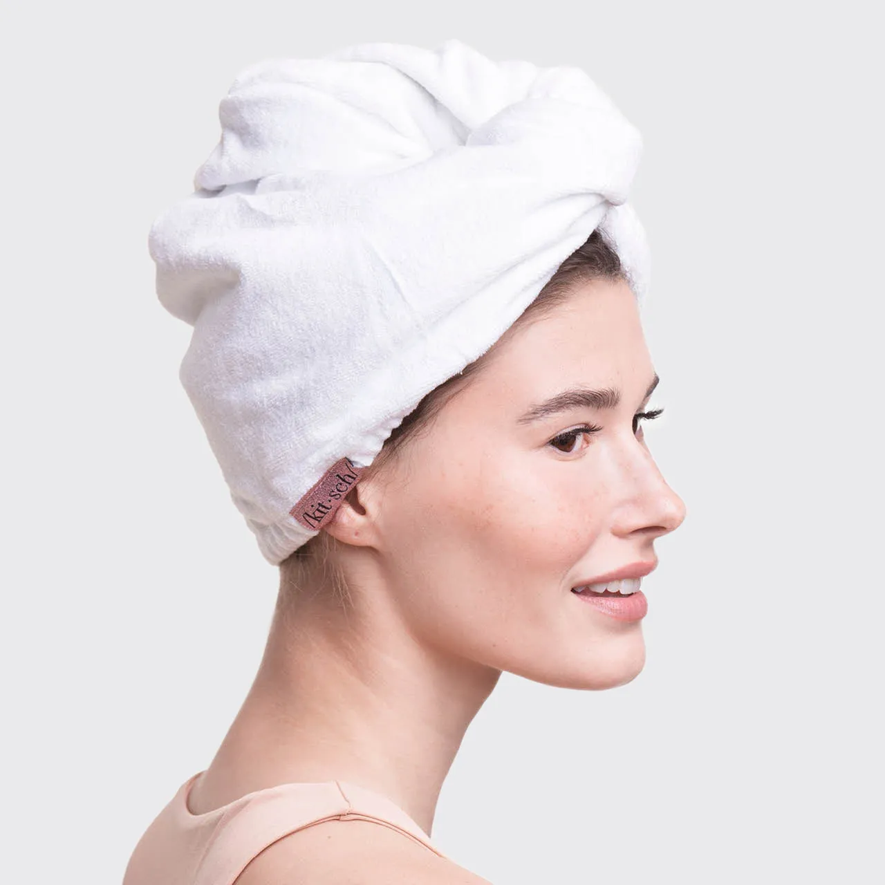 White Microfiber Hair Towel sold by Buddy Love product image thumbnail 2