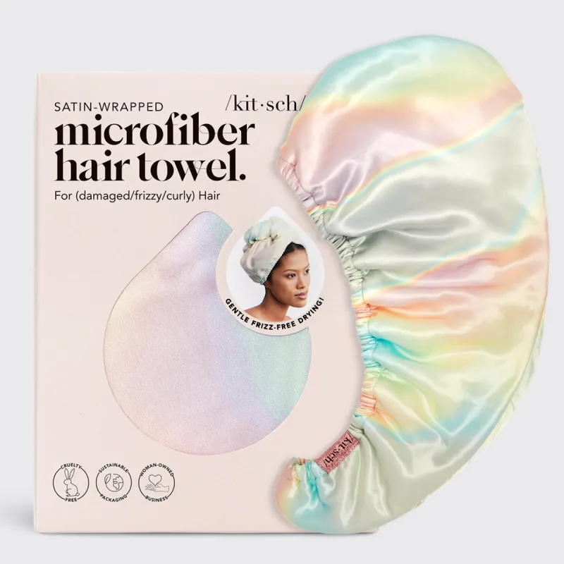 Satin-Wrapped Hair Towel - Aura sold by Buddy Love
