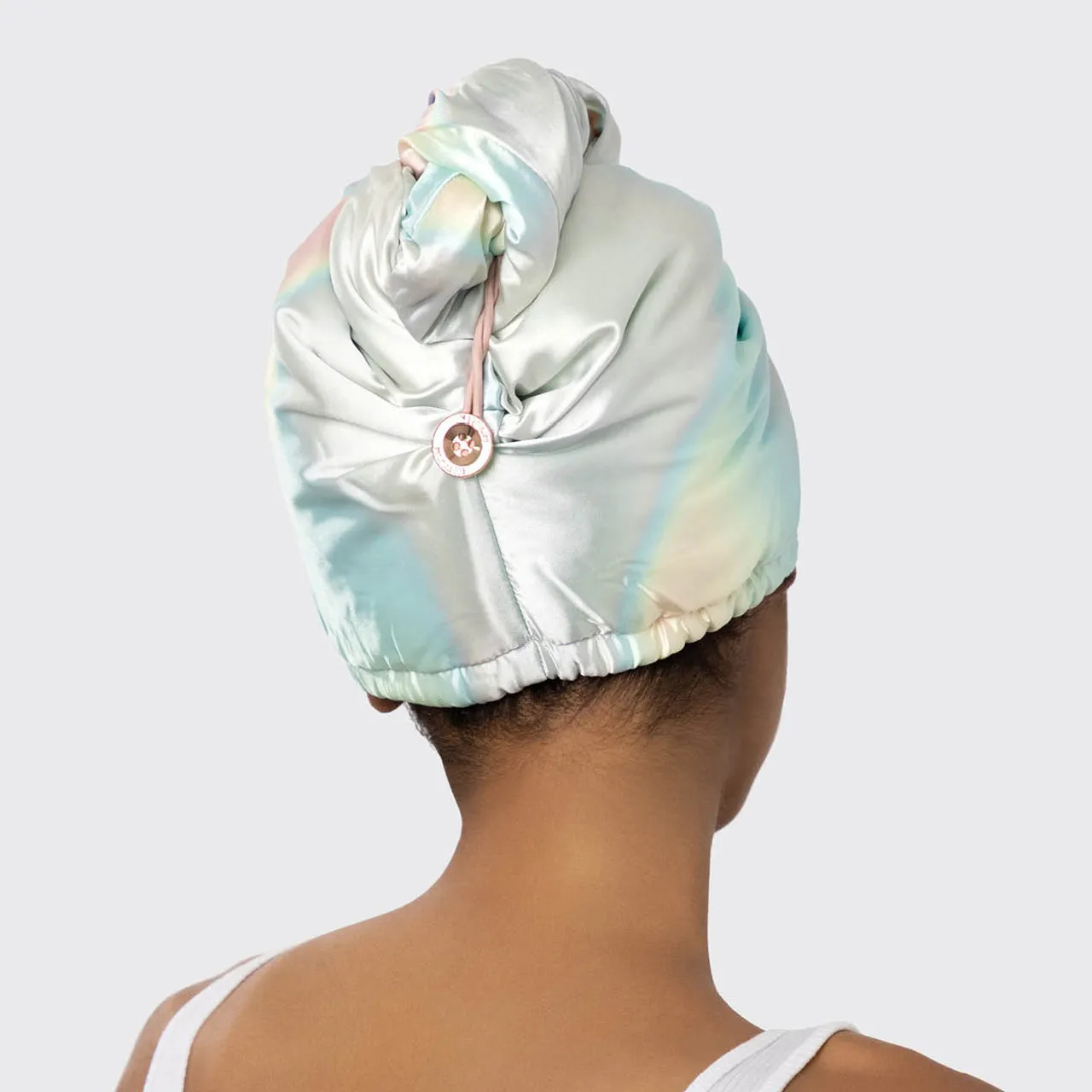 Satin-Wrapped Hair Towel - Aura sold by Buddy Love product image thumbnail 5