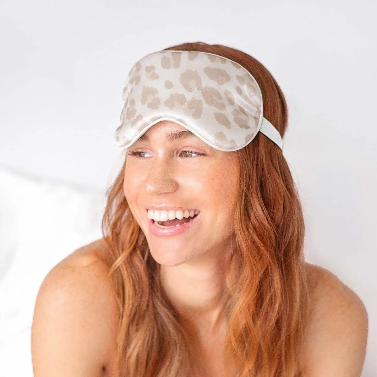 Satin Sleep Eye Mask in Leopard sold by Buddy Love product image thumbnail 4