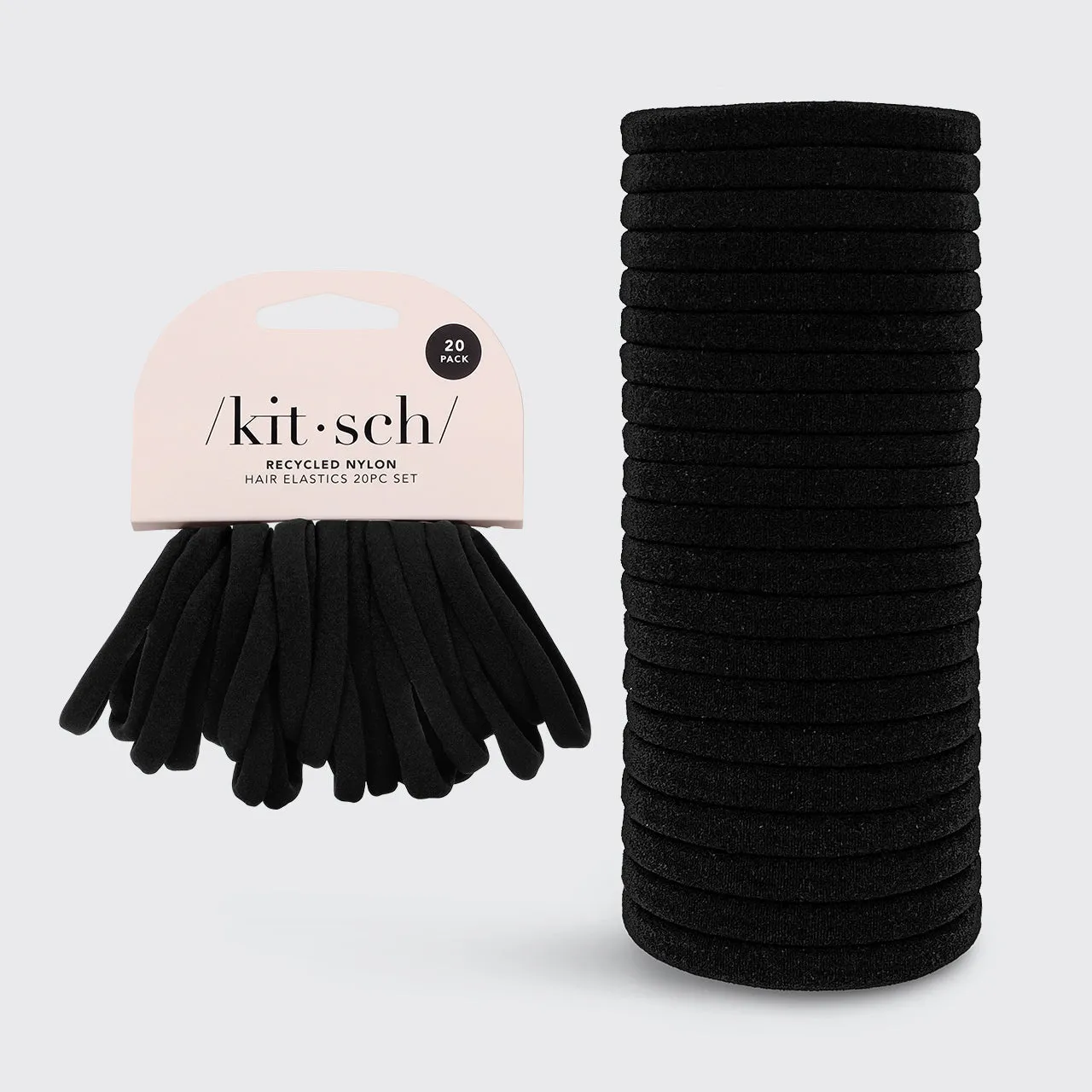 Elastic Hair Ties 20 Pack - Black sold by Buddy Love