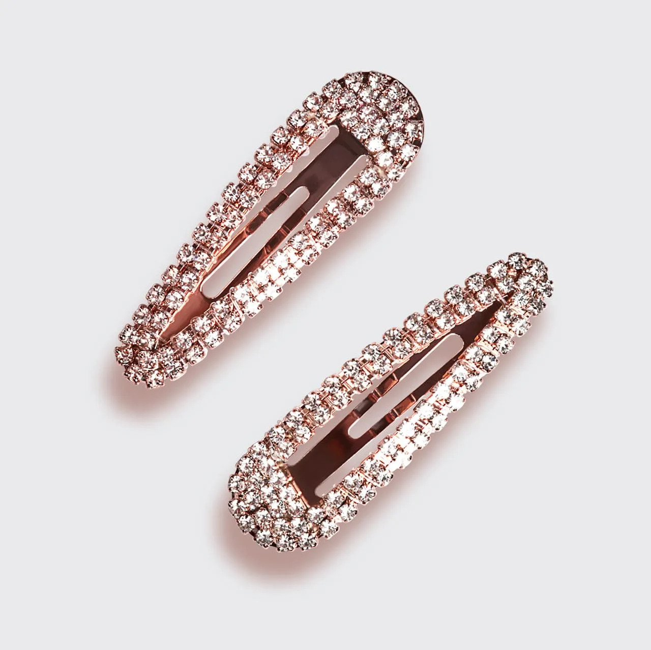 Mini Rhinestone Snap Clips - Rose Gold sold by Buddy Love product image thumbnail 3