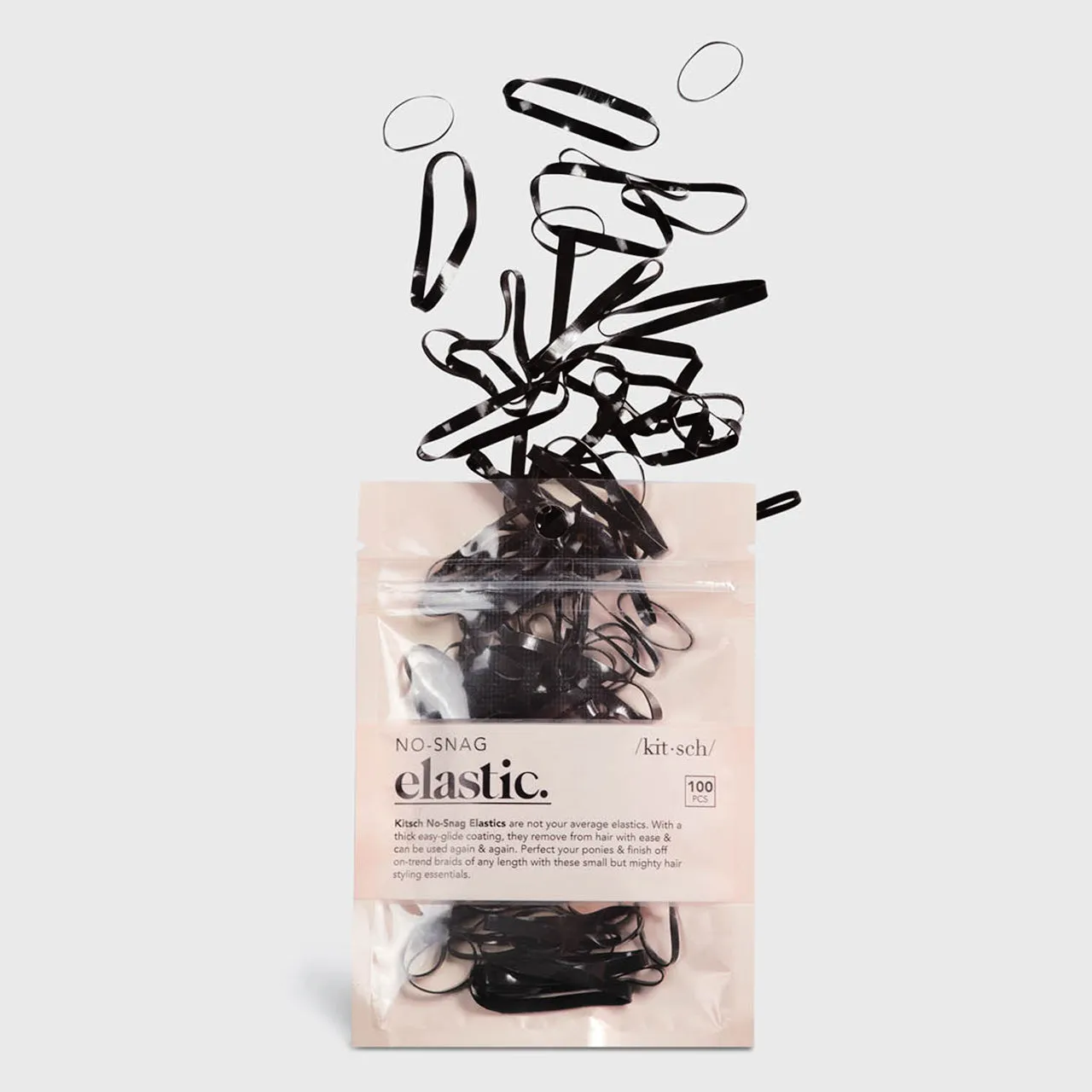 No-Snag Elastic 100pc (Black) sold by Buddy Love product image thumbnail 2