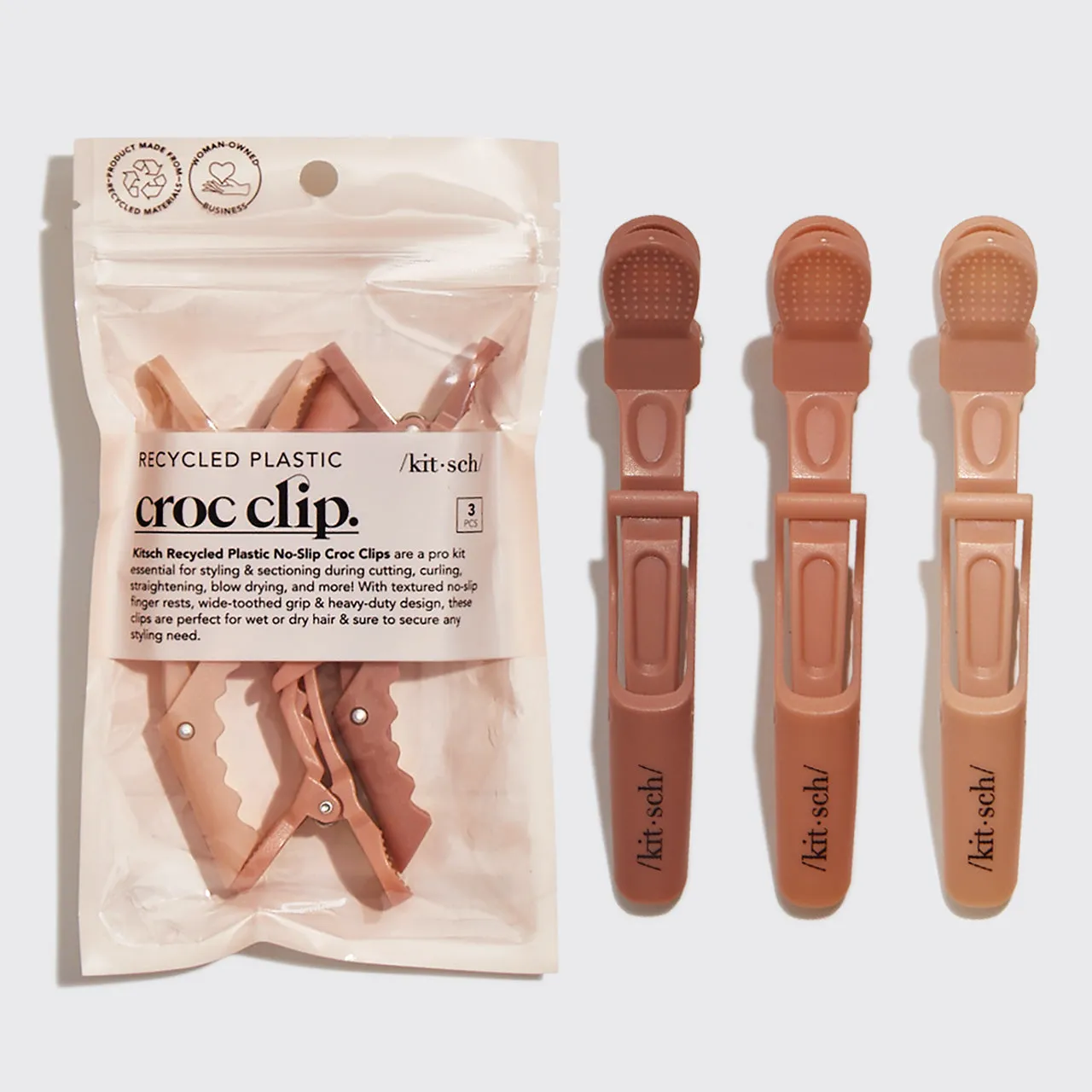 No Slip Crocodile Clip 3pc - Multi Color sold by Buddy Love