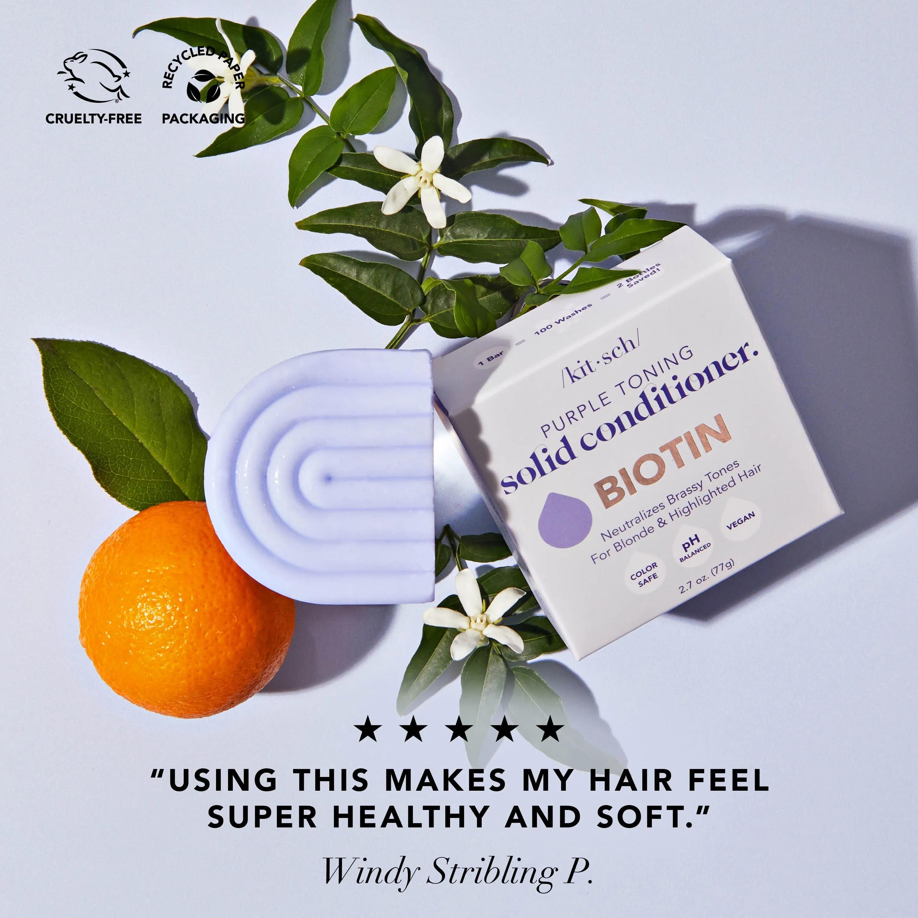 Purple Toning Conditioner Bar for Color Treated & Grey Hair sold by Buddy Love product image thumbnail 2