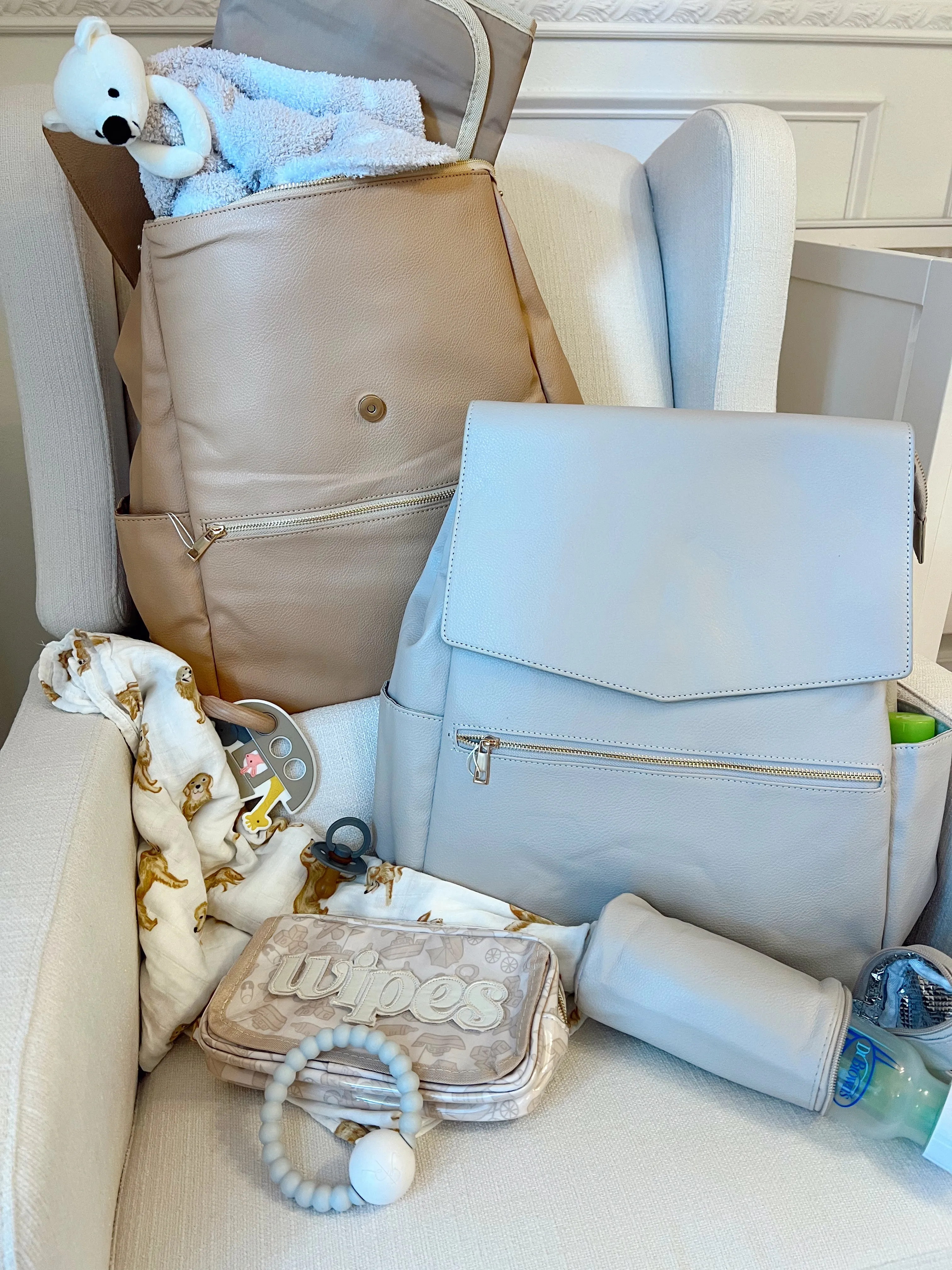 Leather Diaper Bag Backpack sold by Buddy Love product image thumbnail 3