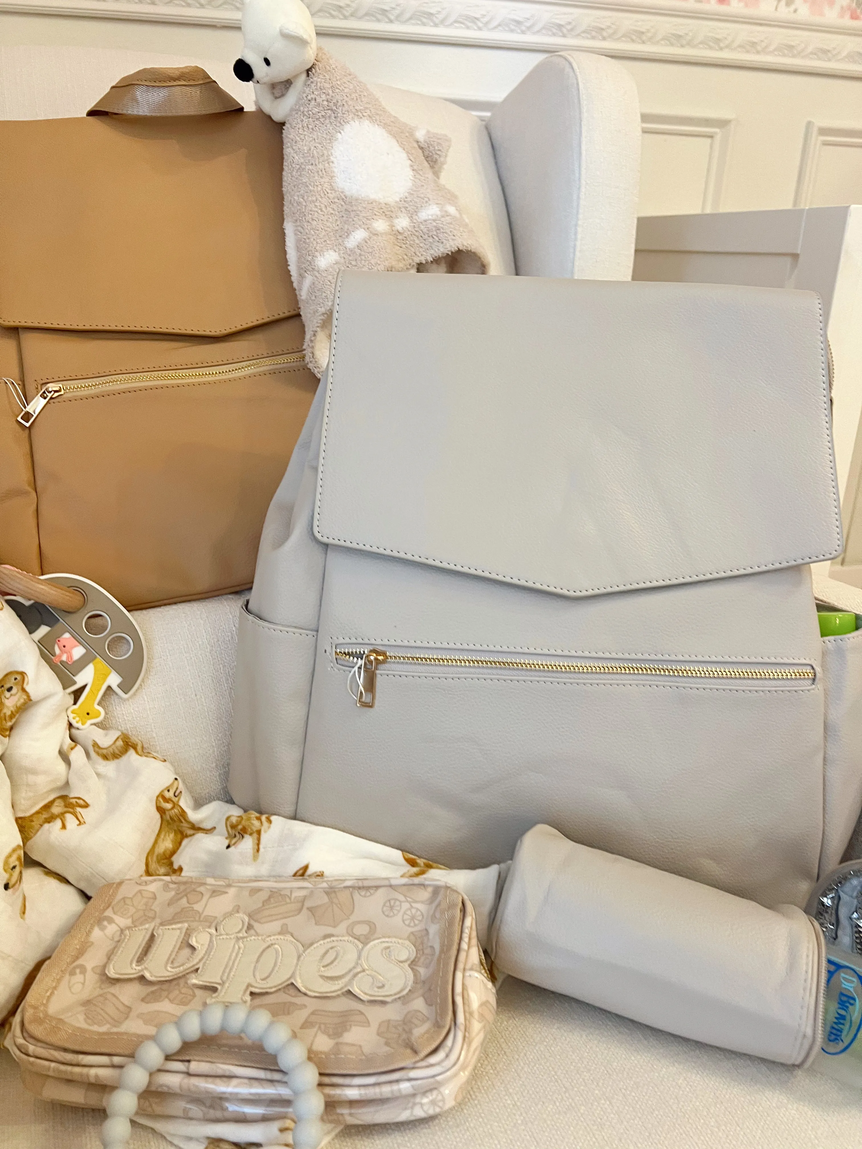 Leather Diaper Bag Backpack sold by Buddy Love product image thumbnail 2