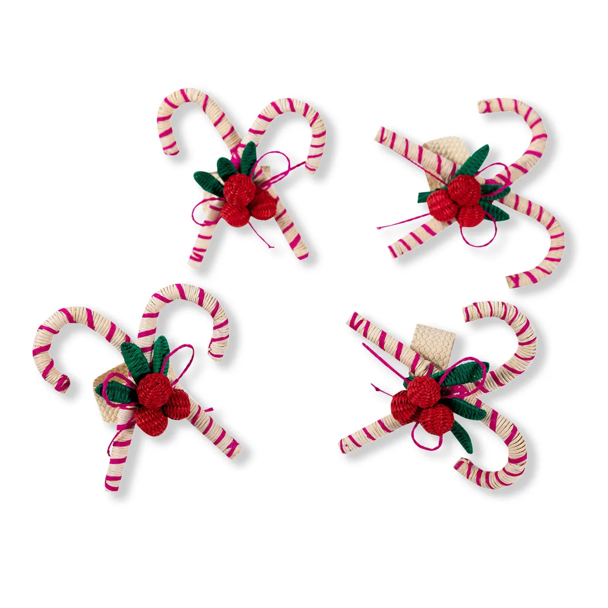 Raffia Napkin Ring - Candy Cane sold by Buddy Love product image thumbnail 3