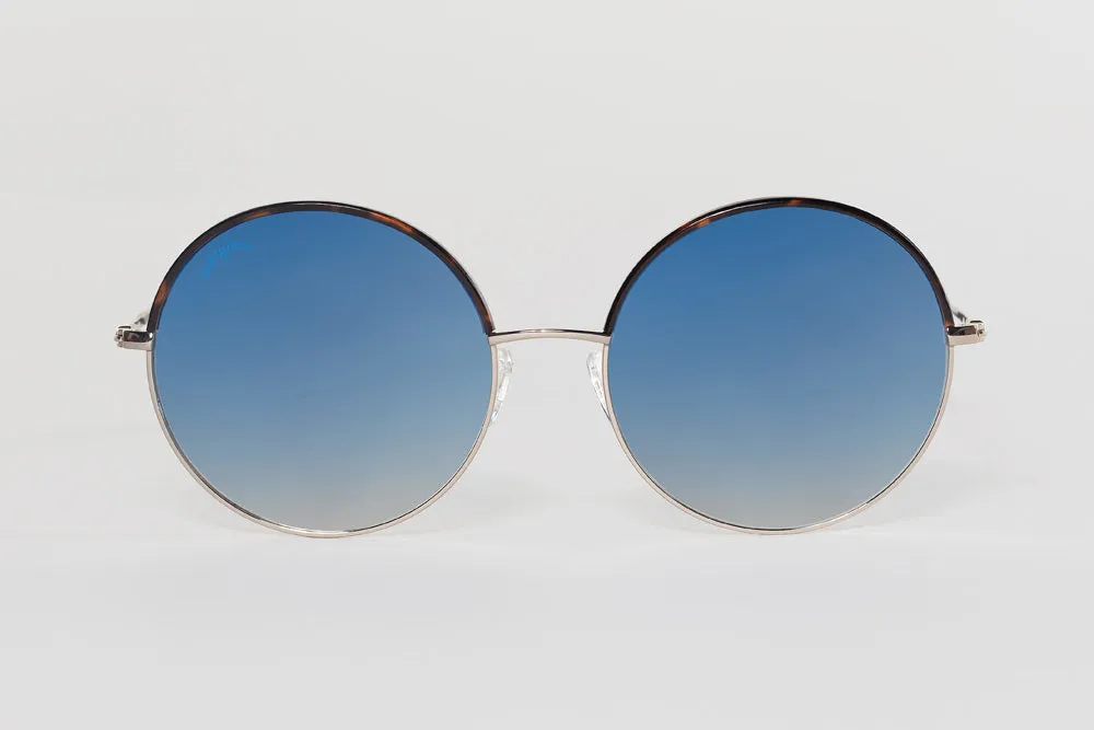 Farrah Round Metal Sunglasses - Blue sold by Buddy Love product image thumbnail 4