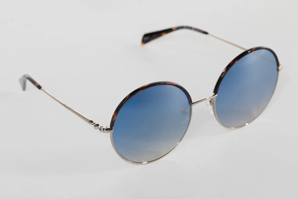 Farrah Round Metal Sunglasses - Blue sold by Buddy Love product image thumbnail 5